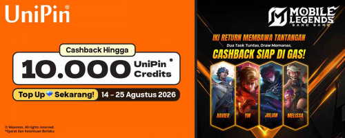 IKI Return Bawa Tantangan! Selesaikan Task dan Raih Cashback hingga 10.000 UniPin Credits